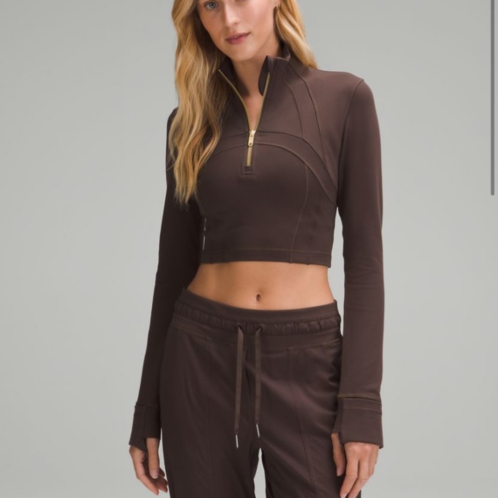 Lululemon define cropped half zip